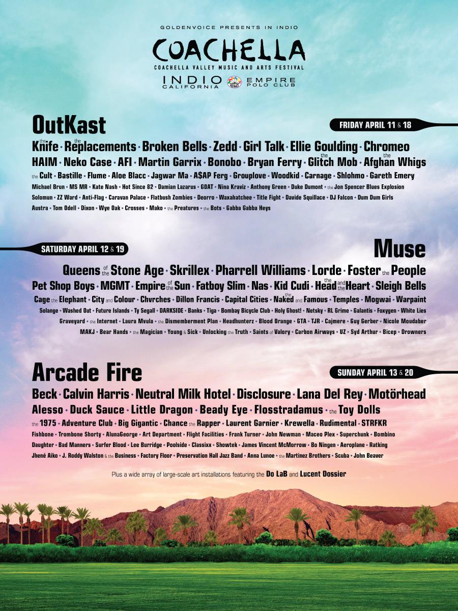 Coachella 2014 lineup deals